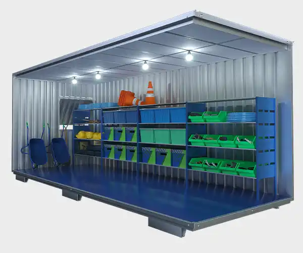 Contêiner de Almoxarifado em Locação de banheiros químicos em Prudente de Morais